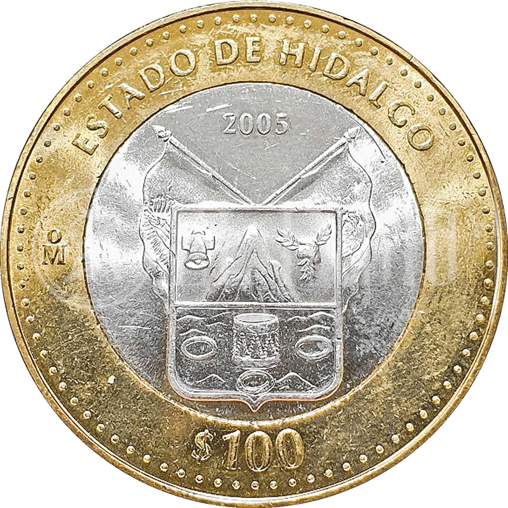 Moneda 100 Pesos Estados de la República Mexicana Bimetálica Plata/Bronce-Aluminio