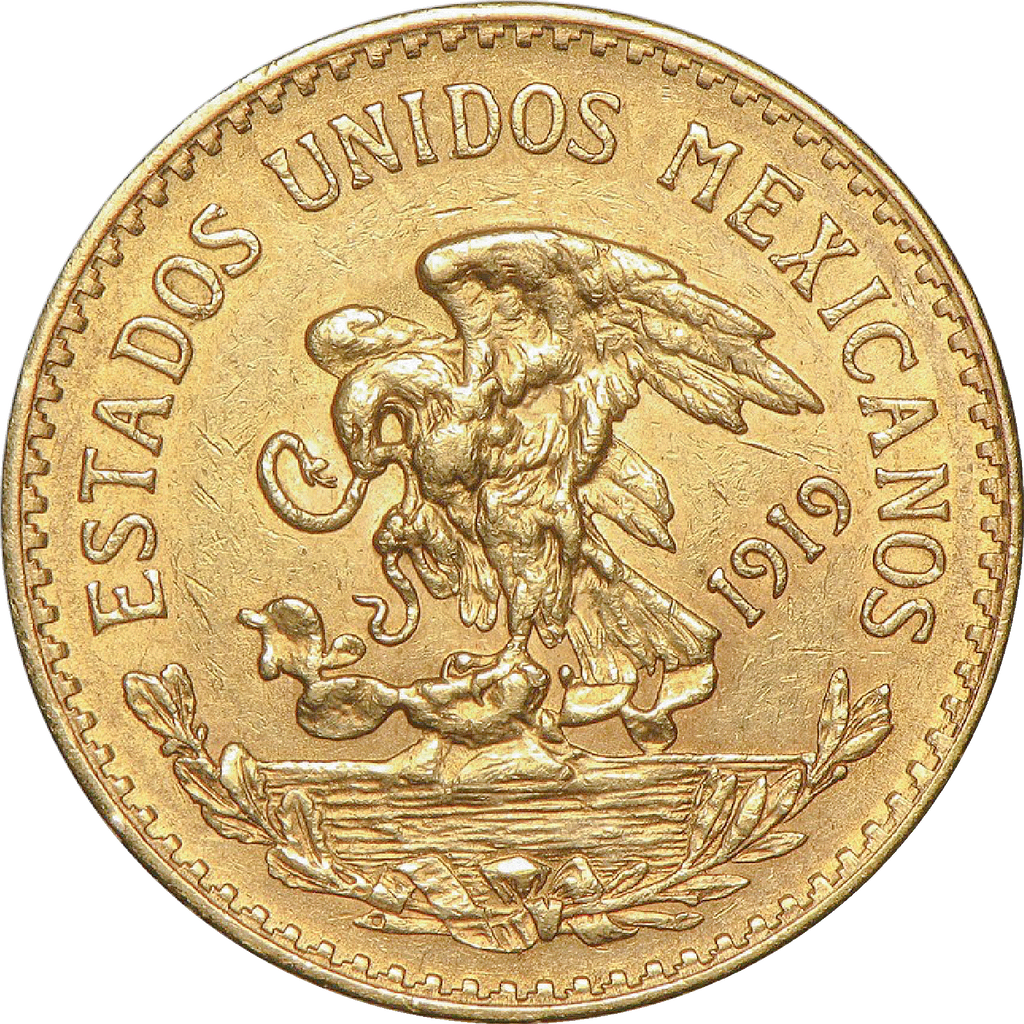 Moneda 20 Pesos Azteca Oro 