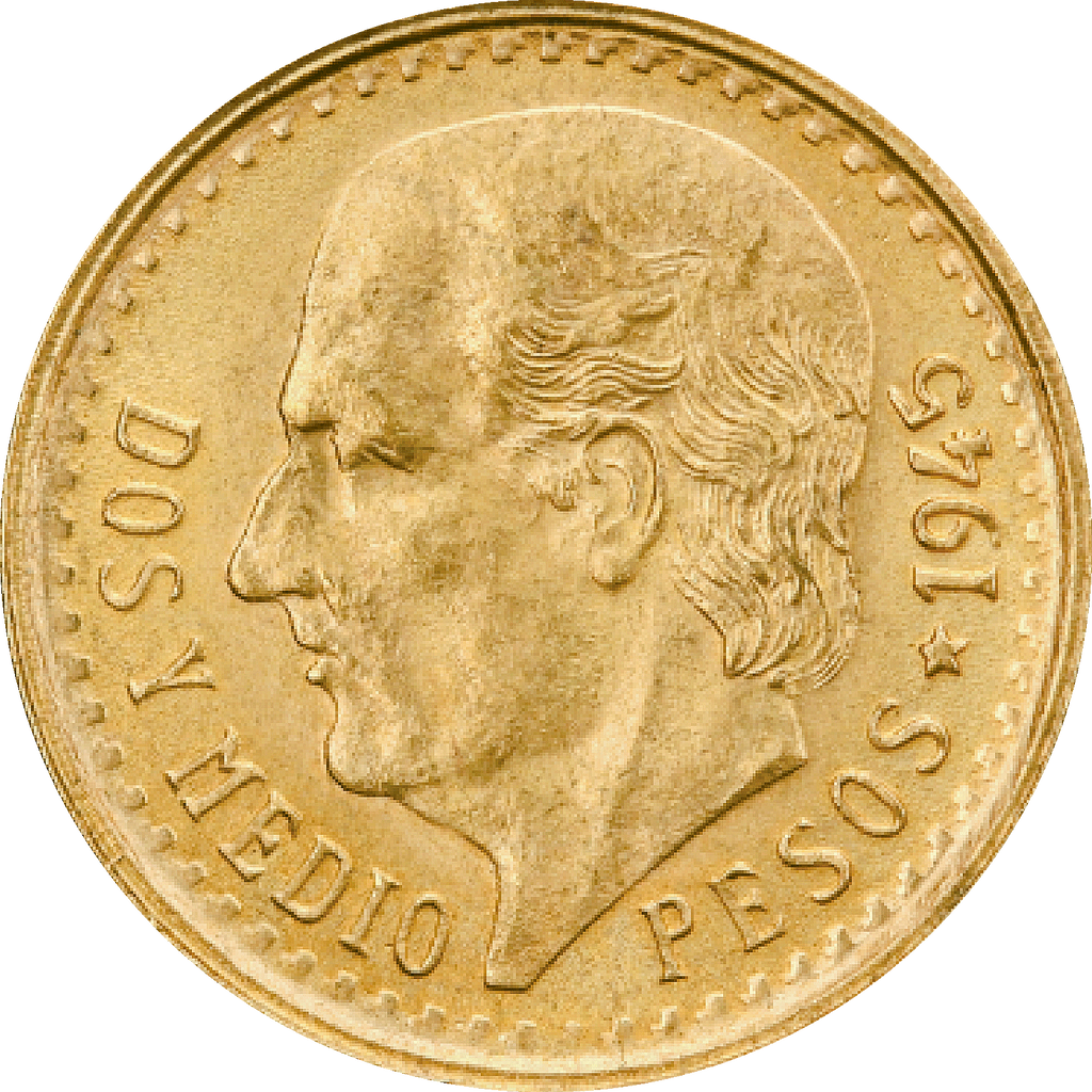 Moneda 2 1/2 Pesos Hidalgo Oro