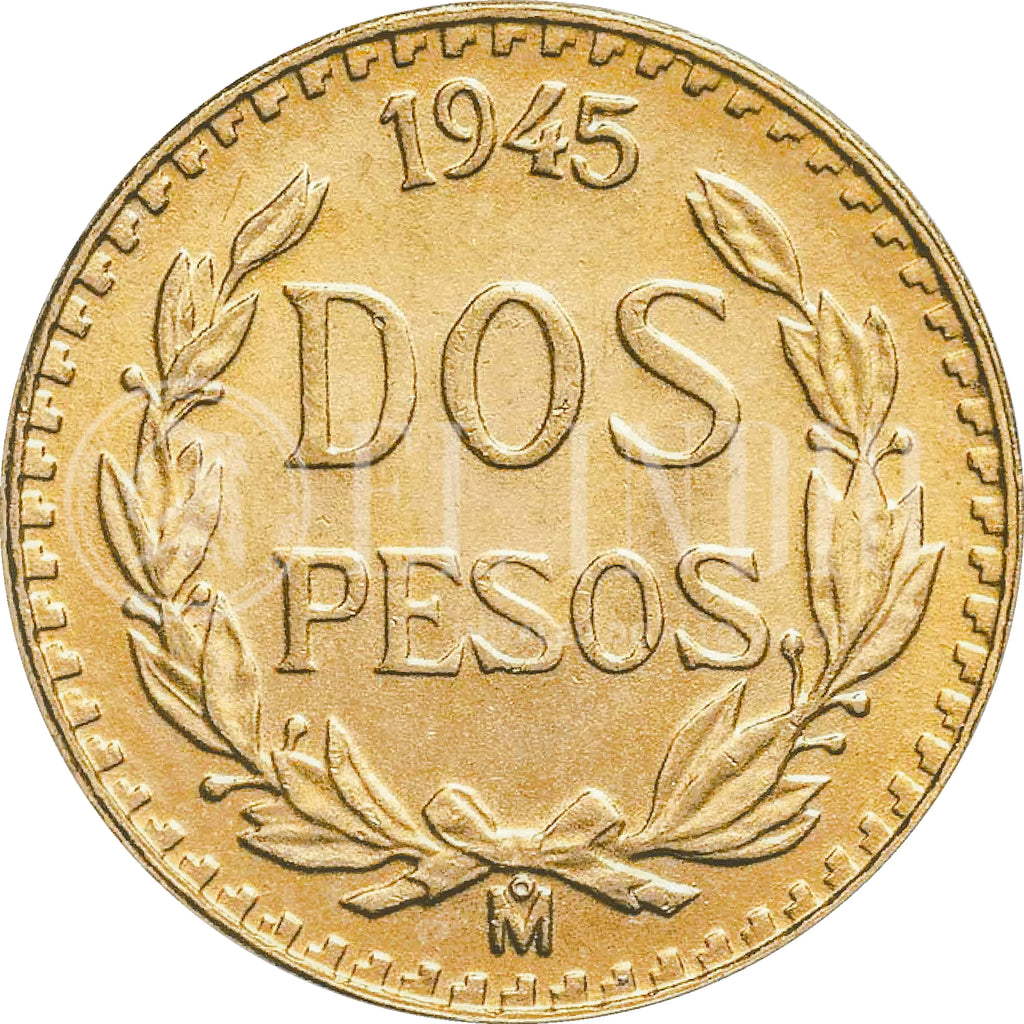 Moneda 2 Pesos Oro (Año Aleatorio)