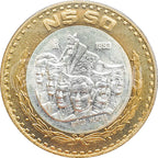 Moneda 50 Nuevos Pesos Bimetálica Plata/Latón