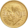 Moneda 5 Pesos Hidalgo Oro (Año Aleatorio)