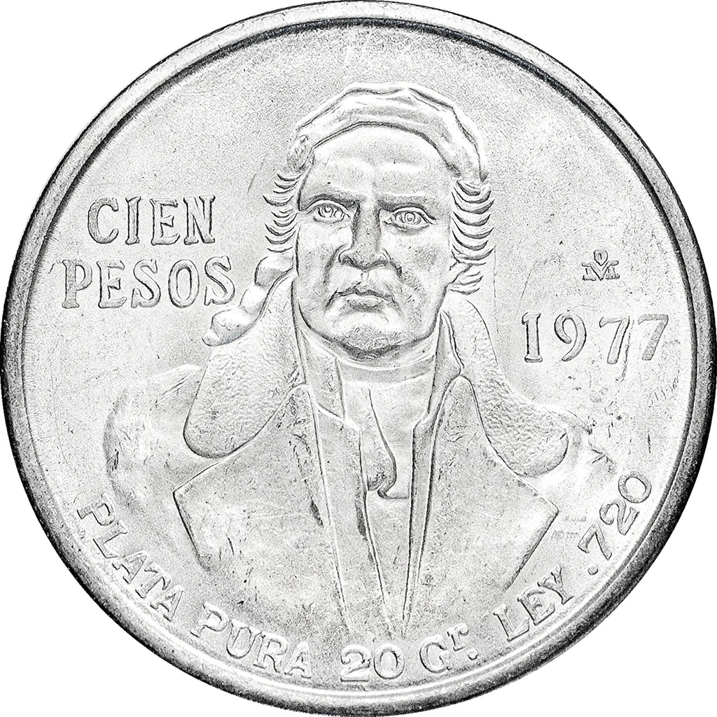 Moneda de Plata 100 Pesos Morelos