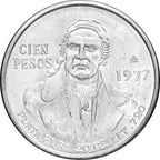 Moneda de Plata 100 Pesos Morelos