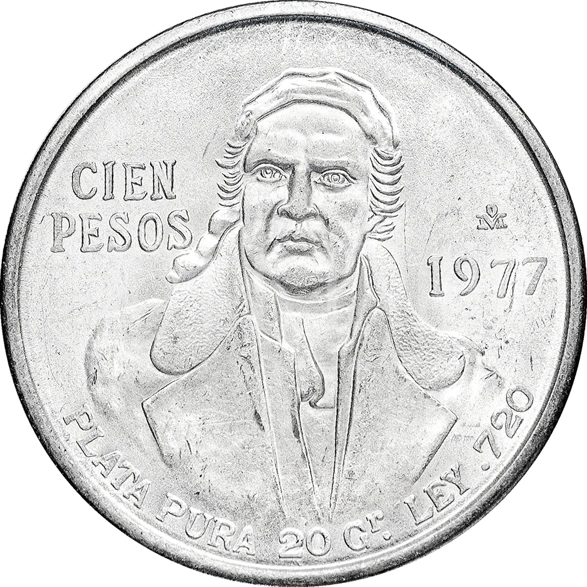 Moneda de Plata 100 Pesos Morelos