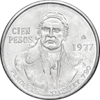 Moneda de Plata 100 Pesos Morelos