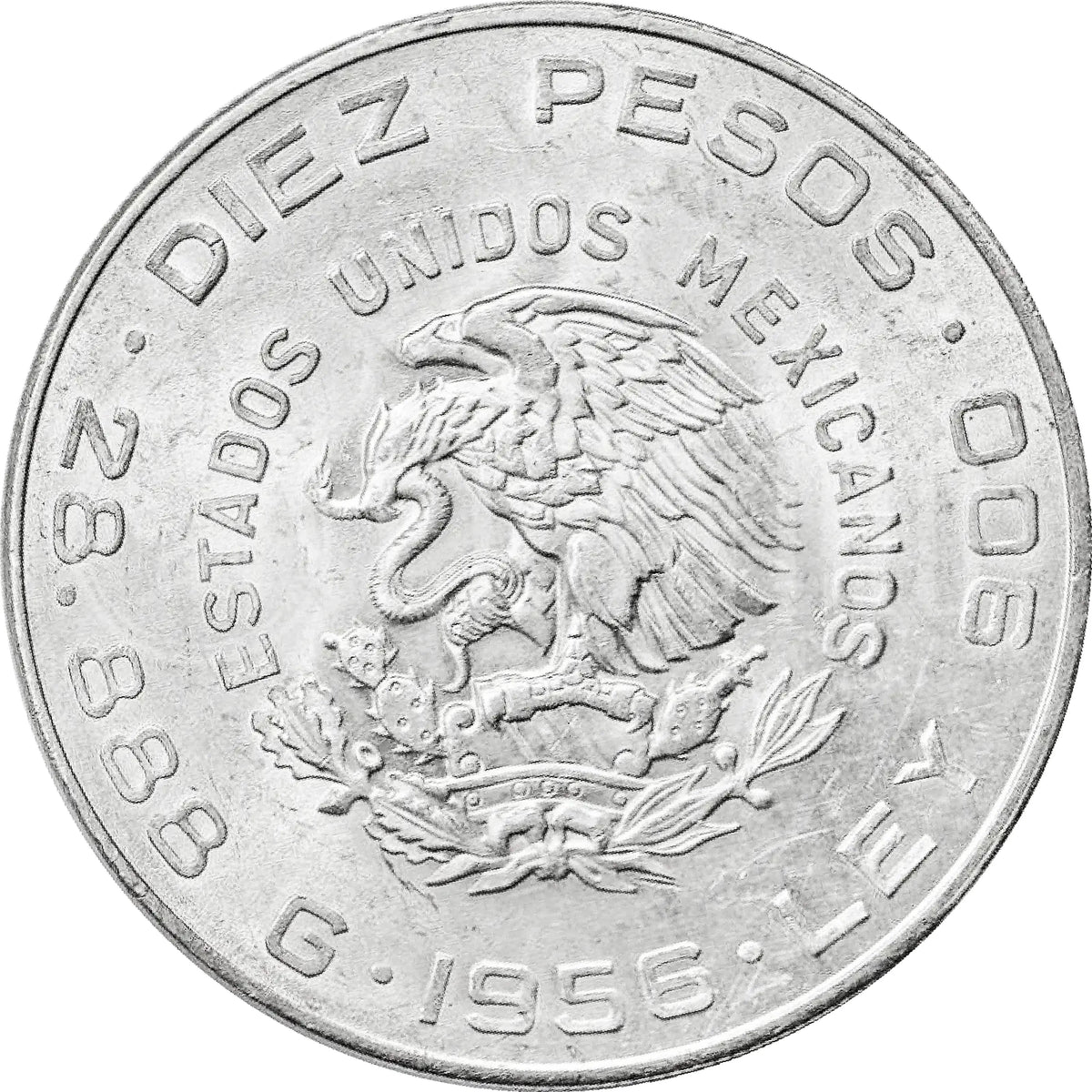 Moneda de Plata 10 Pesos Hidalgo