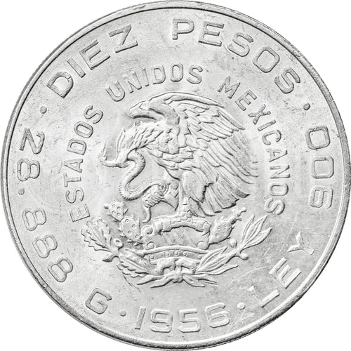 Moneda de Plata 10 Pesos Hidalgo