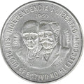 Moneda de Plata 10 Pesos Hidalgo y Madero