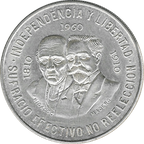 Moneda de Plata 10 Pesos Hidalgo y Madero