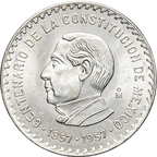 Moneda de Plata 10 Pesos Juárez