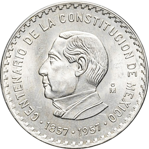Moneda de Plata 10 Pesos Juárez