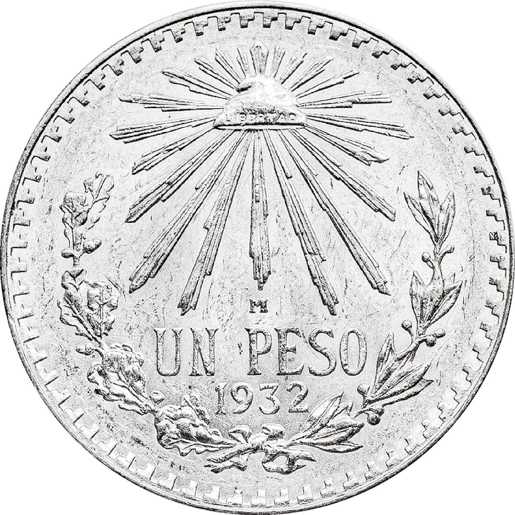 Moneda de Plata 1 Peso Resplandor