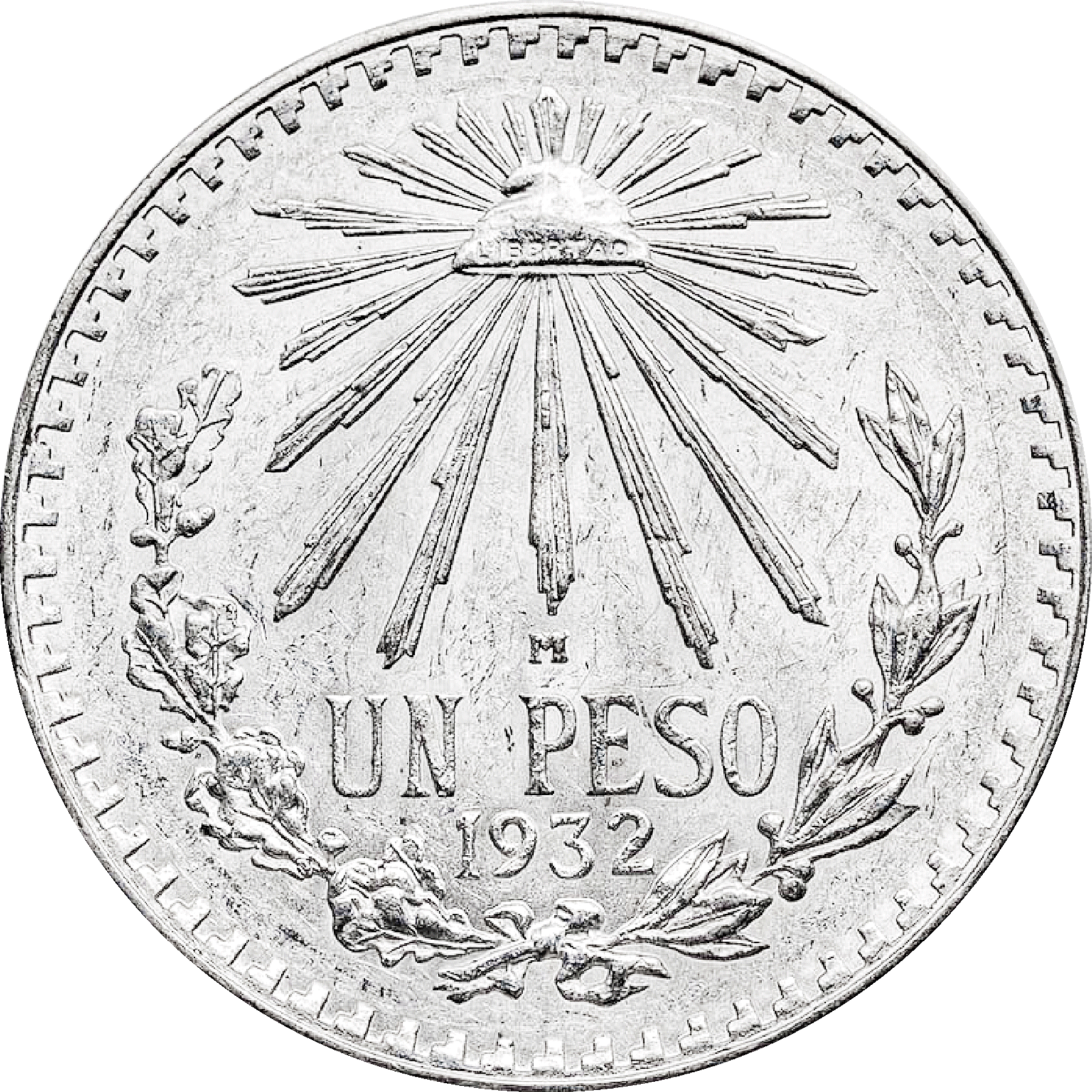 Moneda de Plata 1 Peso Resplandor