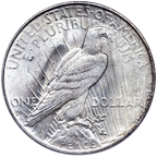 Moneda de Plata 1 dólar de la Paz