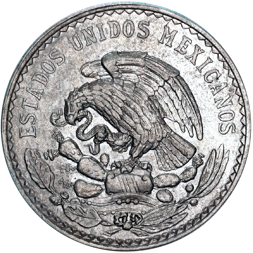 Moneda de Plata 1 peso Morelos Cachetón