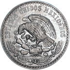 Moneda de Plata 1 peso Morelos Cachetón