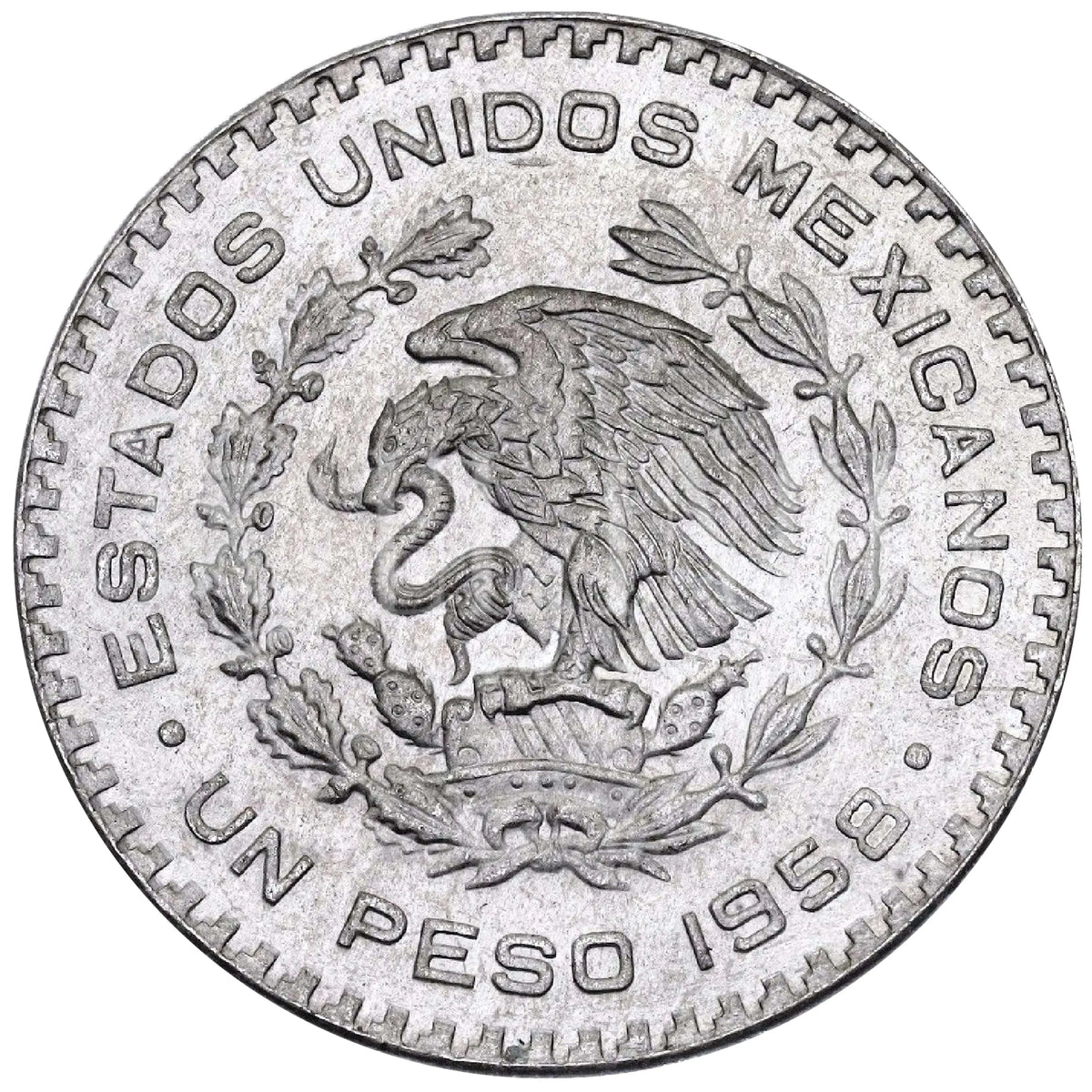 Moneda de Plata 1 Peso Morelos Tepalcate
