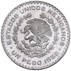 Moneda de Plata 1 peso Morelos Tepalcate