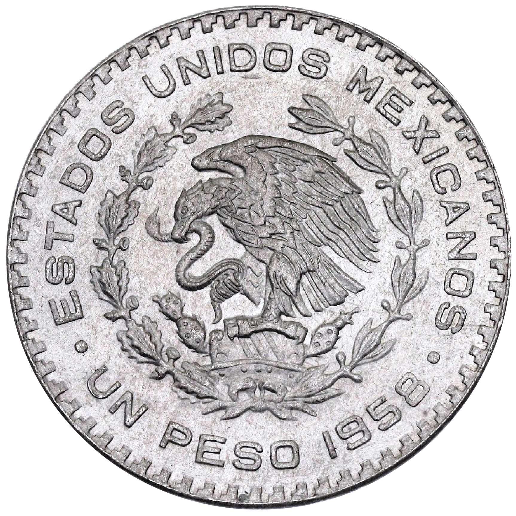 Moneda de Plata 1 peso Morelos Tepalcate