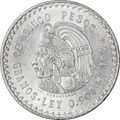 Moneda de Plata 5 Pesos Cuauhtémoc