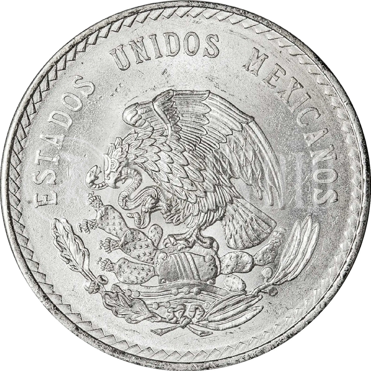 Moneda de Plata 5 Pesos Cuauhtémoc