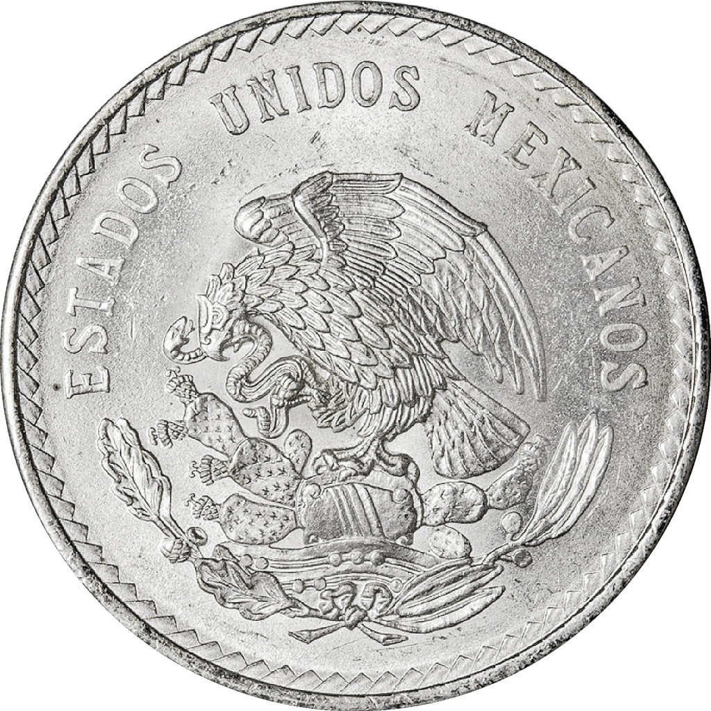 Moneda de Plata 5 Pesos Cuauhtémoc
