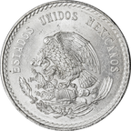 Moneda de Plata 5 Pesos Cuauhtémoc