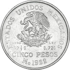 Moneda de Plata 5 Pesos Hidalgo "Grande"