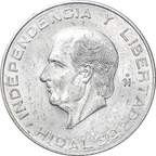 Moneda de Plata 5 Pesos Hidalgo chico