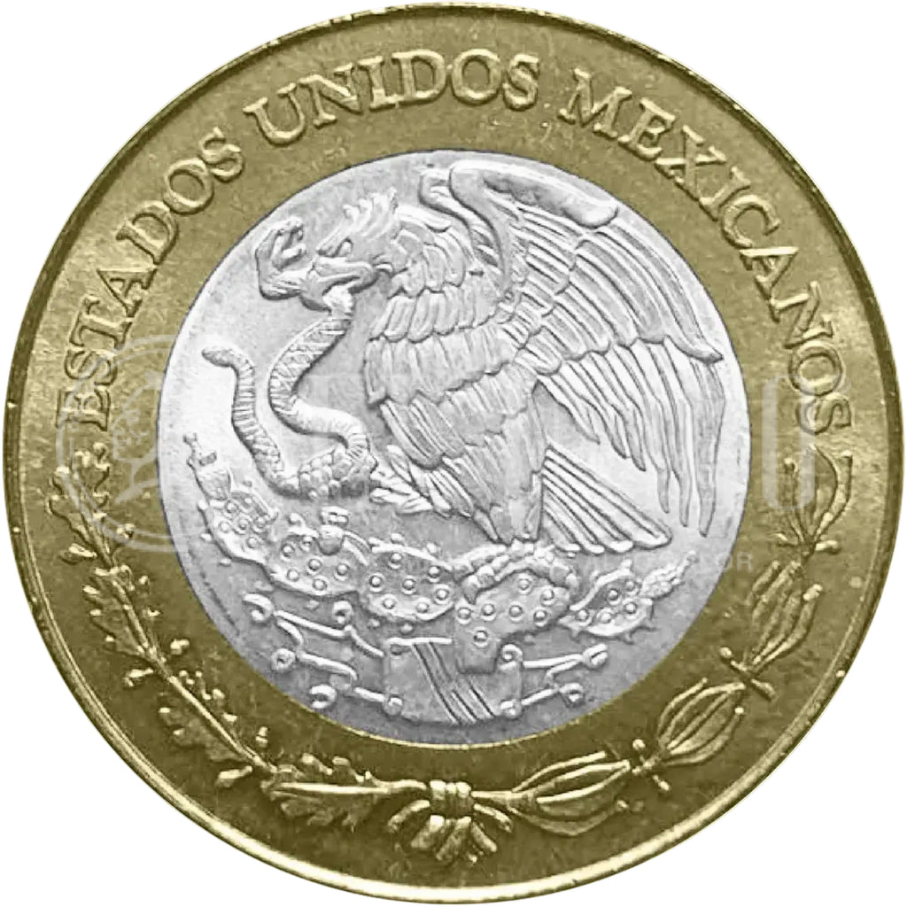 Moneda 10 Nuevos Pesos Bimetálica Plata/Bronce-Aluminio