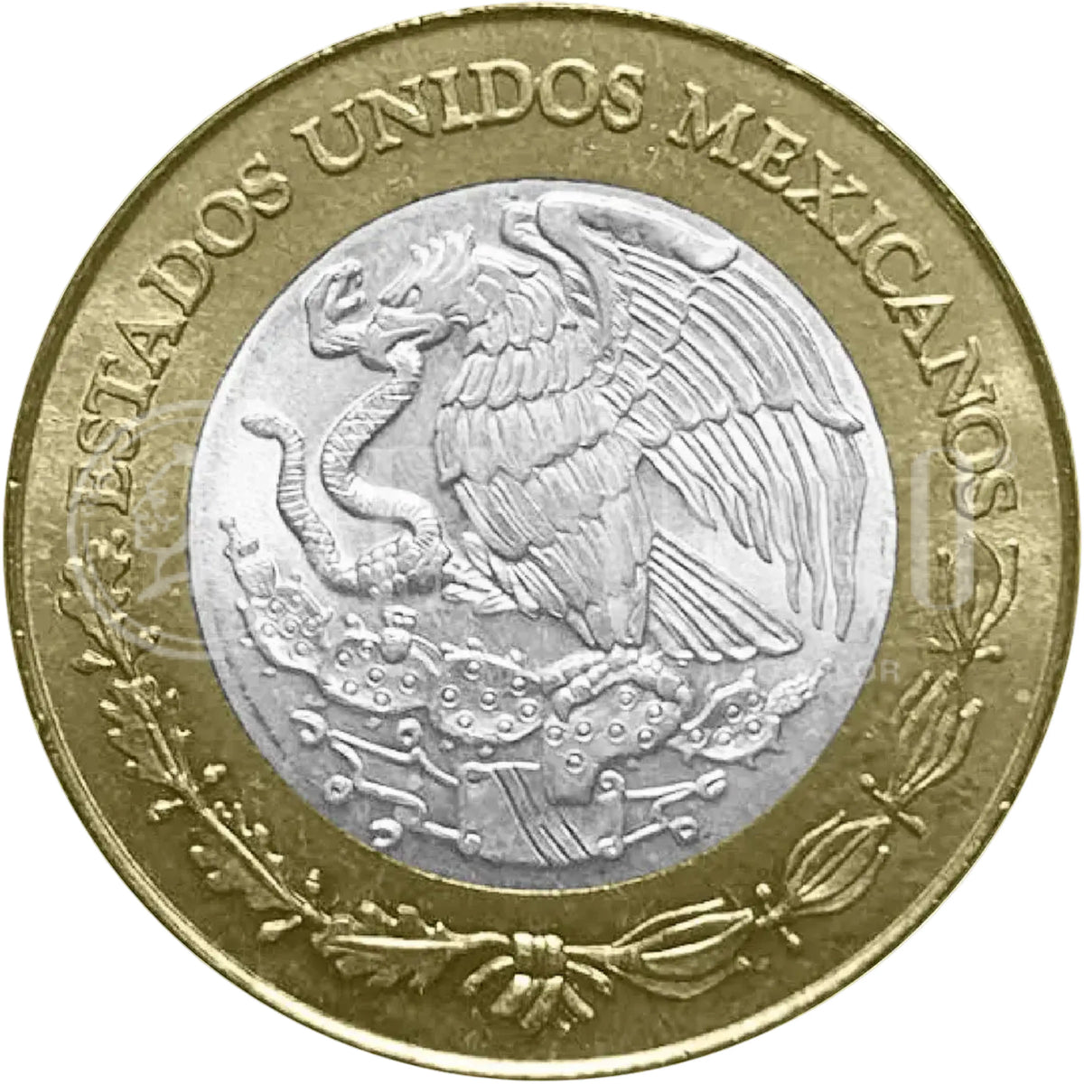 Moneda 10 Nuevos Pesos Bimetálica Plata/Bronce-Aluminio